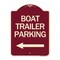 Signmission Boat Trailer Parking W/ Left Arrow Heavy-Gauge Aluminum Architectural Sign, 24" x 18", BU-1824-24295 A-DES-BU-1824-24295 - alternate 1